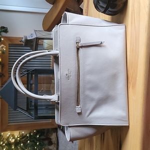 Kate Spade leather taupe satchel